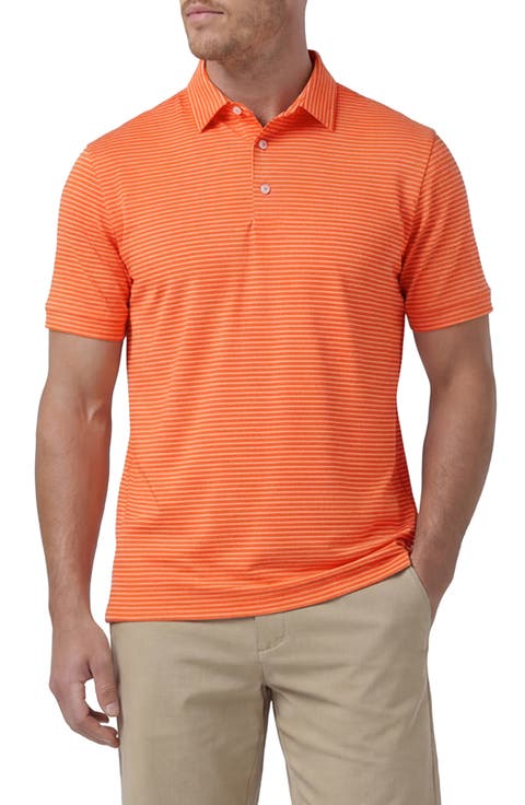 Versa Trim Fit Stripe Performance Polo