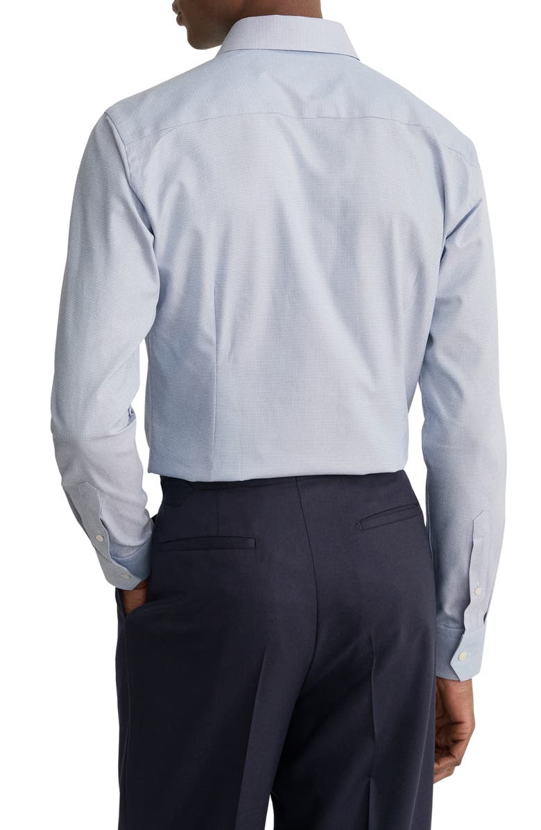 Eton Slim Fit Cotton Dobby Dress Shirt, Alternate, color, Light Grey