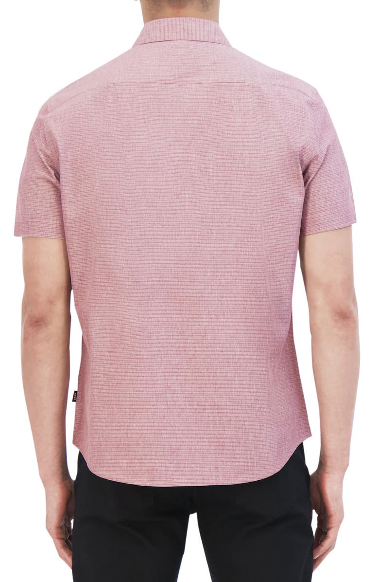 DKNY SPORTSWEAR Ezra Short Sleeve Button-Up Shirt, Alternate, color, Pink