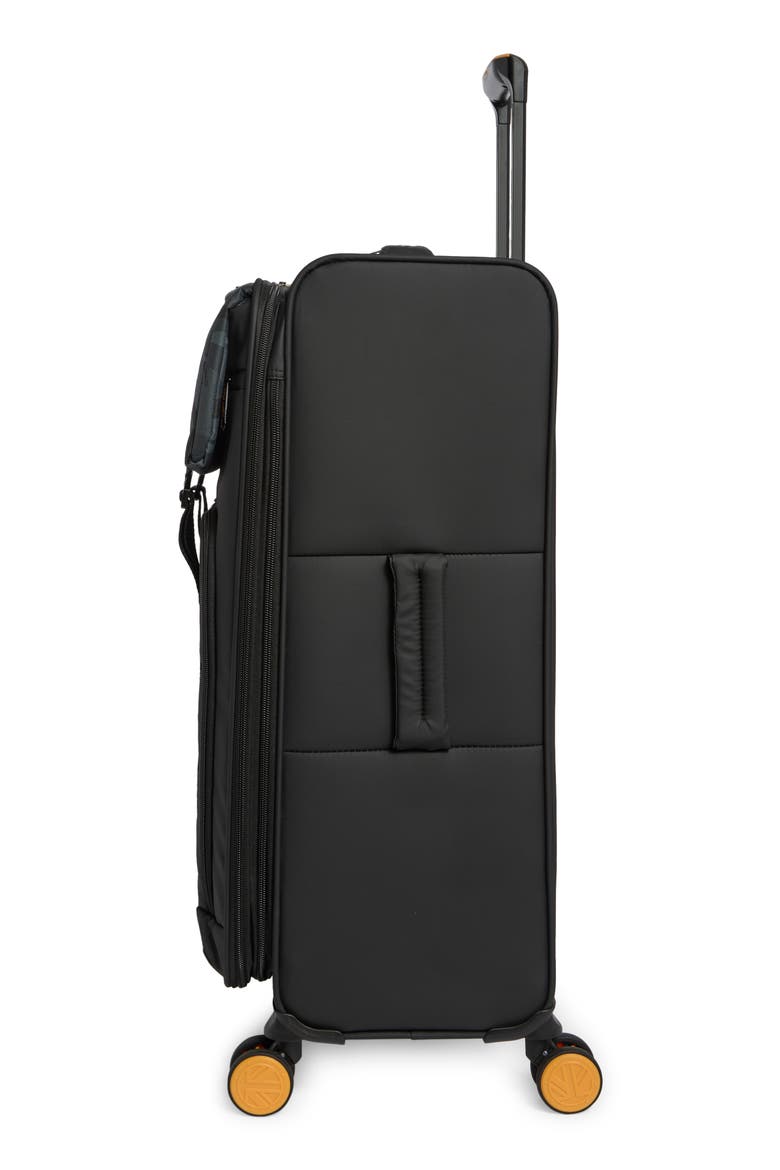 Sanday 25-Inch Softside Spinner Checked Suitcase, Alternate, color, BLACK/ CAMOBLUE