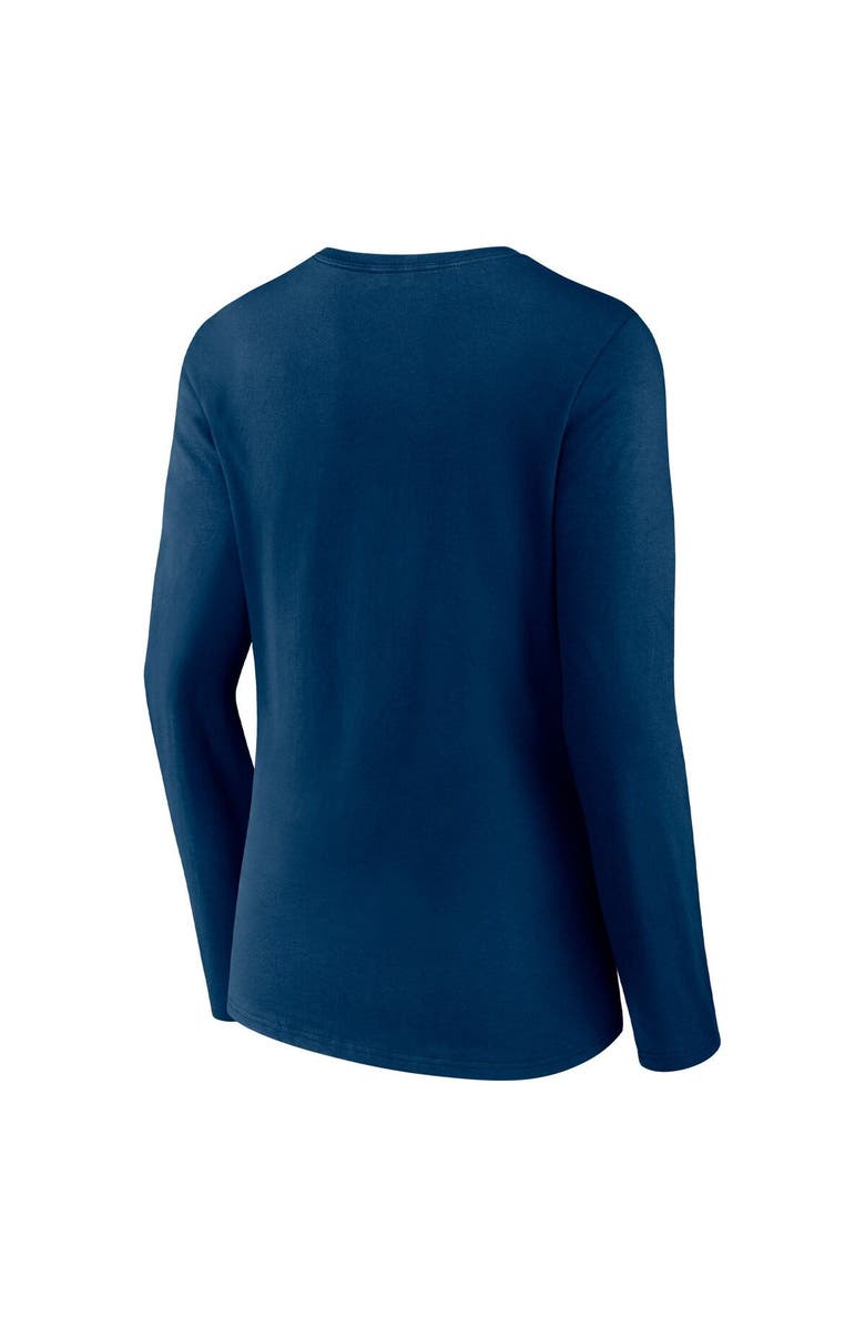 FANATICS Women's Fanatics Branded Navy Houston Texans Drive Forward V-Neck Long Sleeve T-Shirt, Alternate, color,