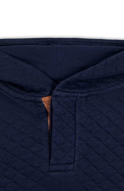 Hope & Henry Kids' Quilted Hooded Sweatshirt In Blue