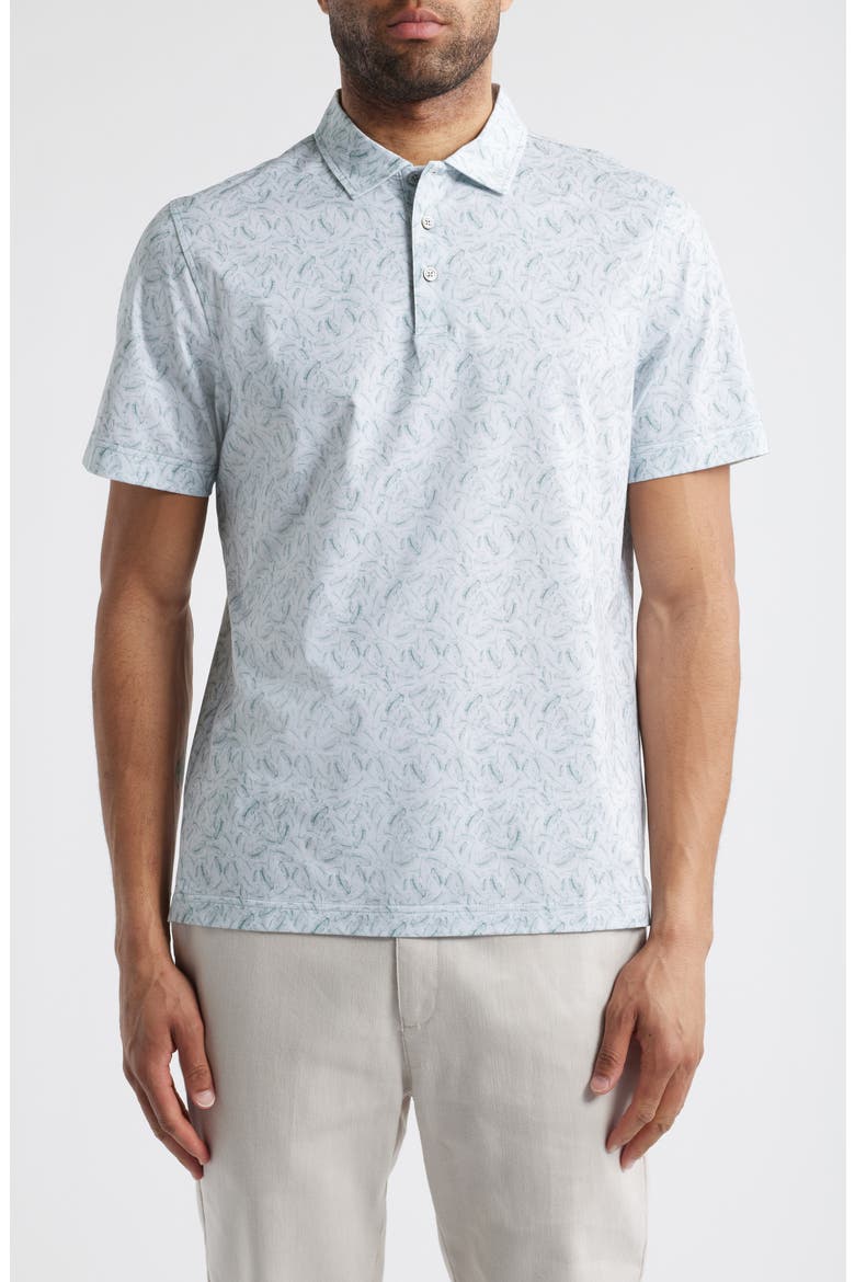 Victor OoohCotton® Feather Print Polo, Main, color, MINT