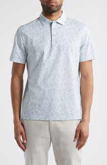 Bugatchi Victor OoohCotton® Feather Print Polo