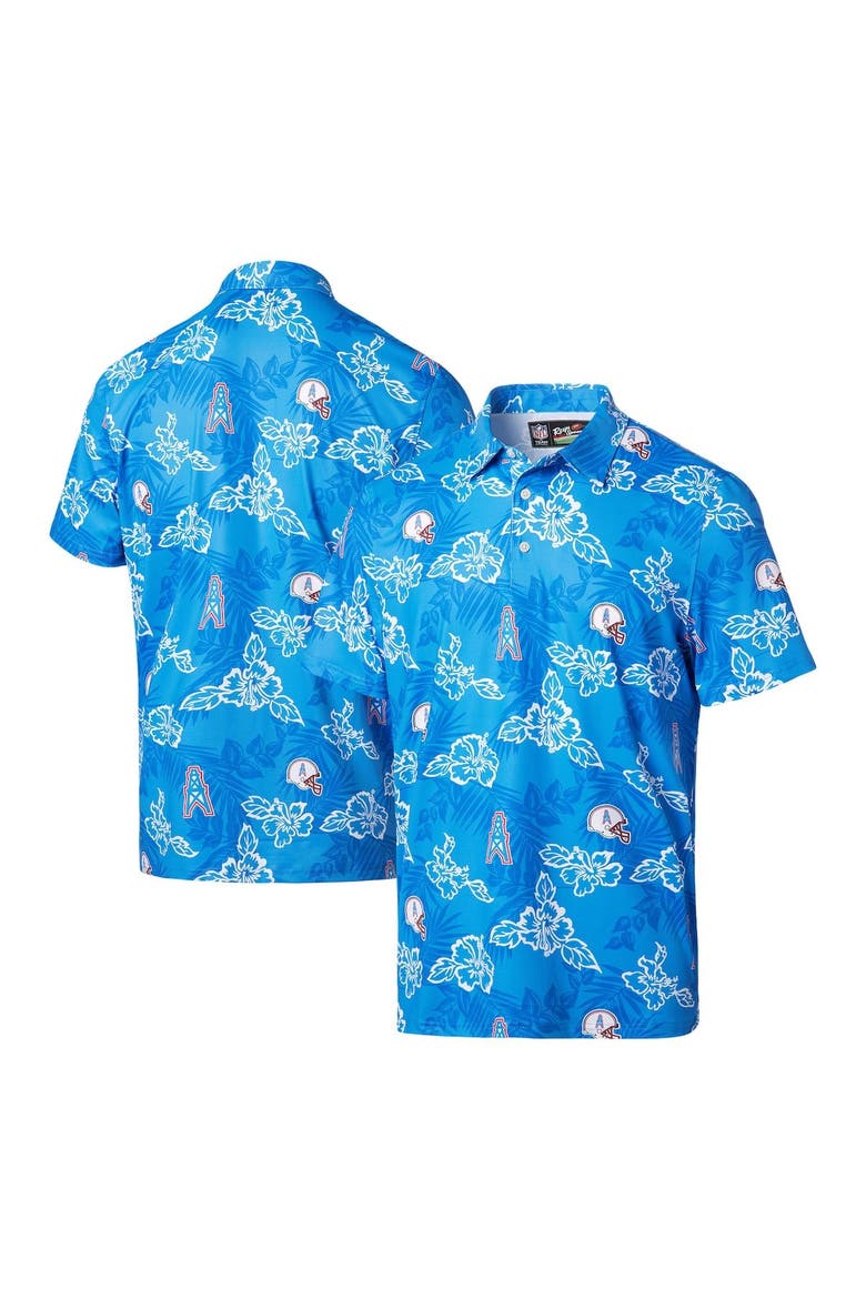 Men's Reyn Spooner Light Blue Houston Oilers Throwback Pua Performance Polo, Main, color, Light Blue