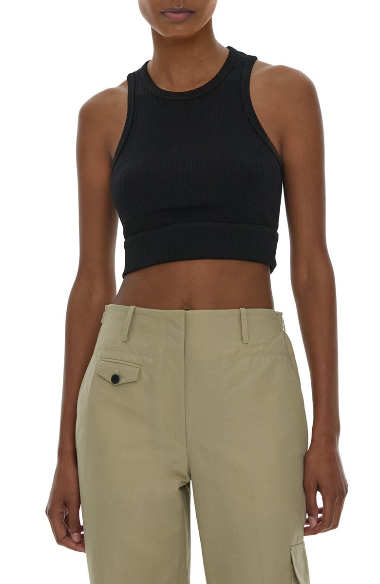 Helmut Lang Crop Rib Tank, Main, color, 