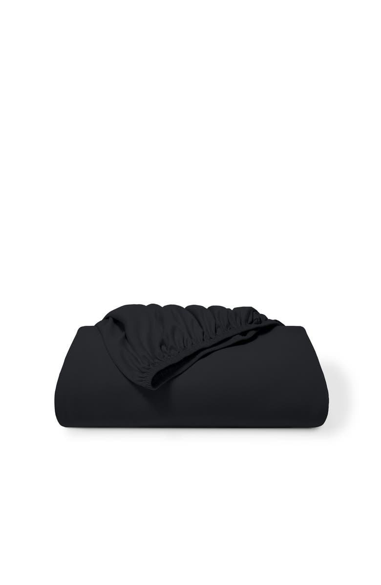 Bare Home Organic Cotton Jersey Fitted Sheet, Main, color, Black