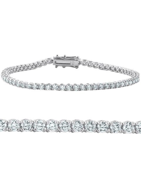 4 Carat TW Round Cut Diamond Tennis Bracelet 14k Gold Lab Grown
