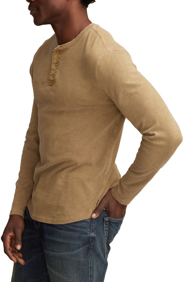 Lucky Brand Weekend Long Sleeve Slubbed Henley, Alternate, color, Gothic Olive