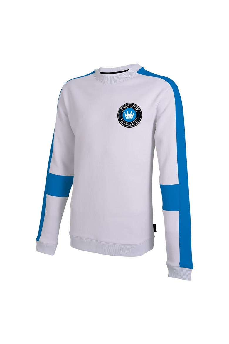 Men's Stadium Essentials White Charlotte FC Half Time Pullover Sweatshirt, Alternate, color, White