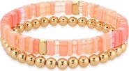 Leith 2-Piece Set Beaded Stretch Bracelets