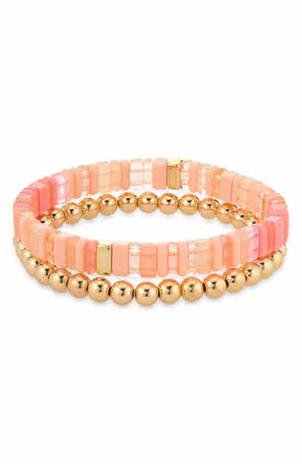 2-Piece Set Beaded Stretch Bracelets