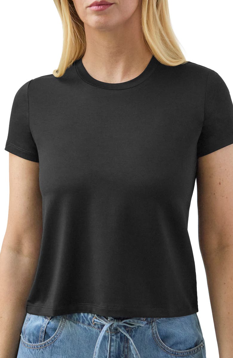 Splendid Tyra Crewneck T-Shirt, Main, color, Black
