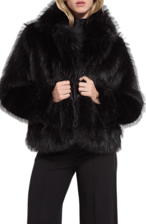 Clio Faux Fur Cropped Coat
