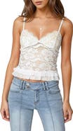 EDIKTED Torin Lacy Ruffle Camisole