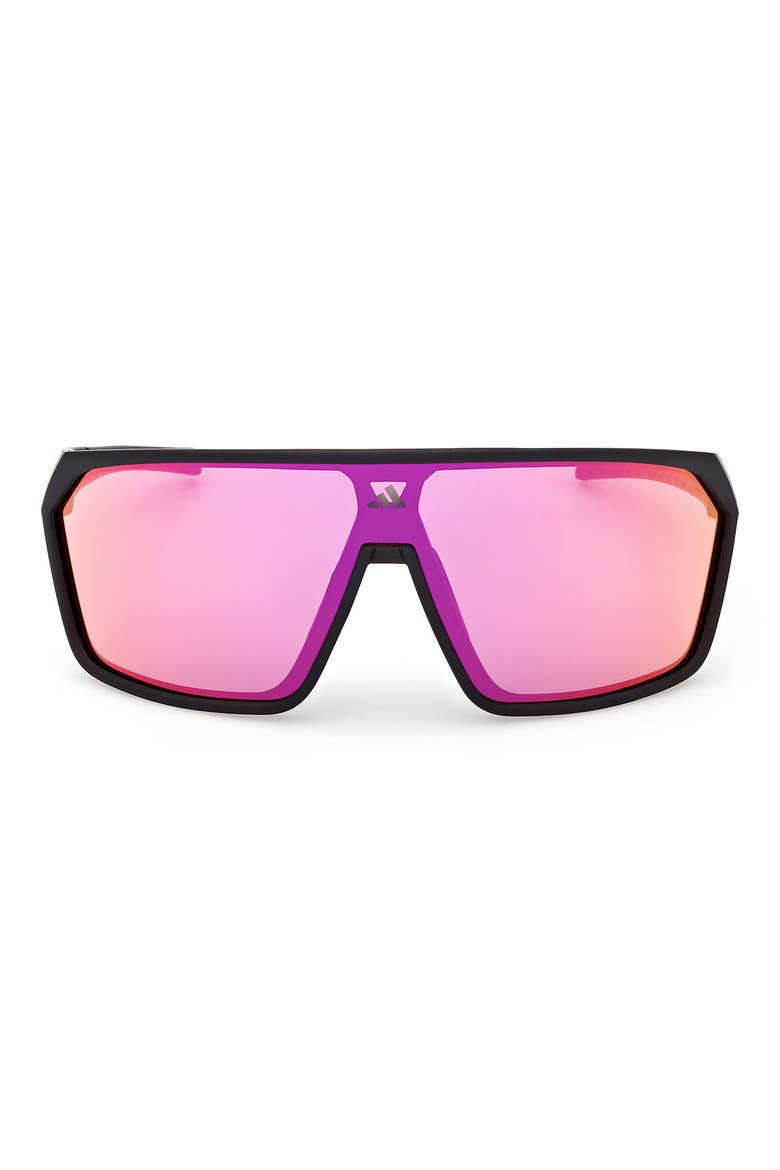 130mm Shield Sports Sunglasses, Main, color, MATTE BLACK / MIRROR VIOLET