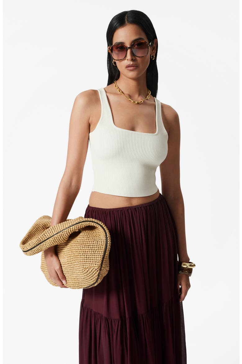 Tiered Chiffon Maxi Skirt, Alternate, color, RED DARK