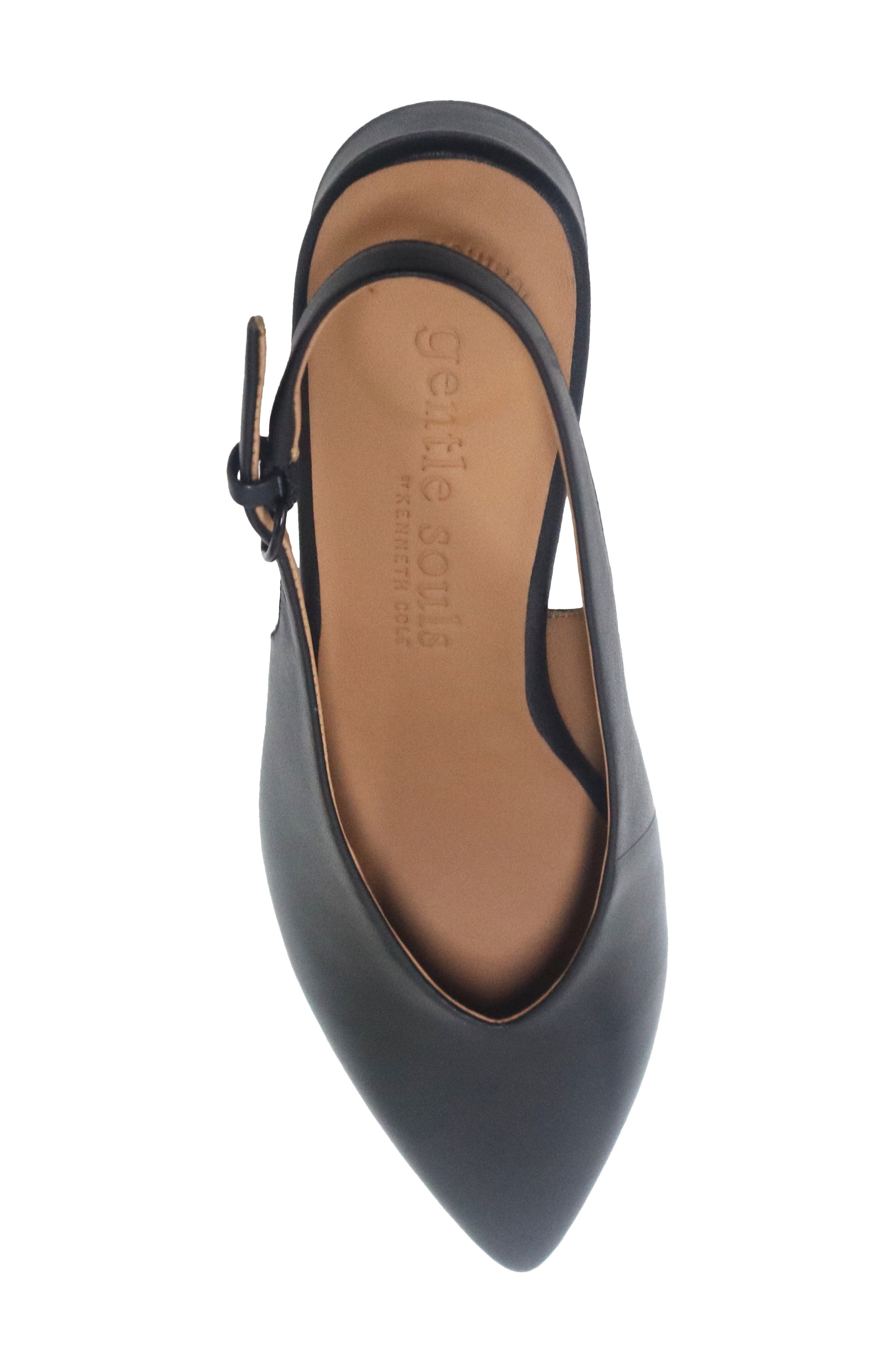 Ginette Slingback Pump, Alternate, color, BLACK LEATHER