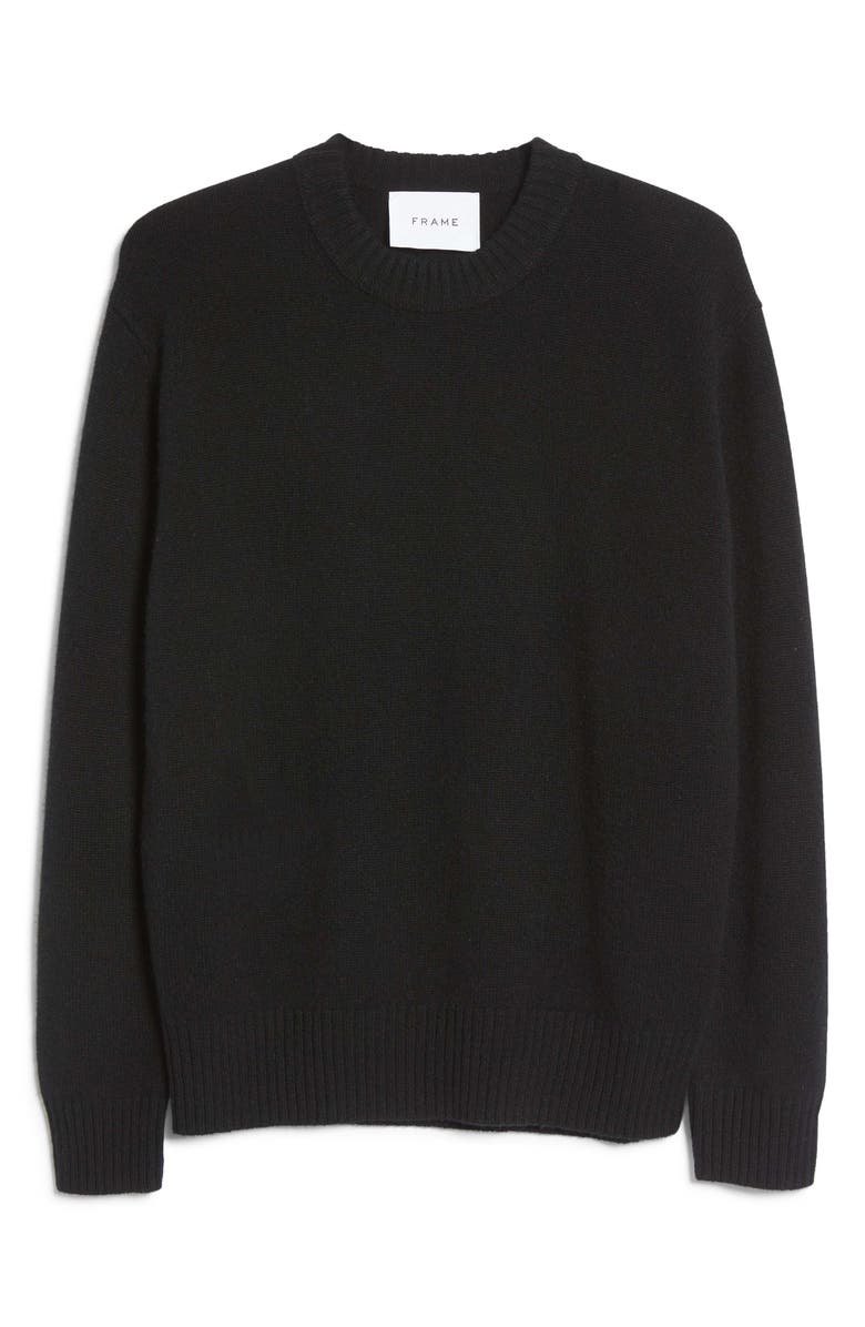 FRAME Cashmere Crewneck Sweater, Alternate, color, Noir