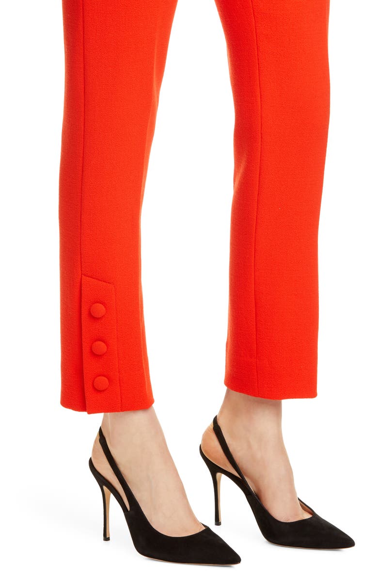 Lela Rose Button Cuff Pants, Alternate, color, 