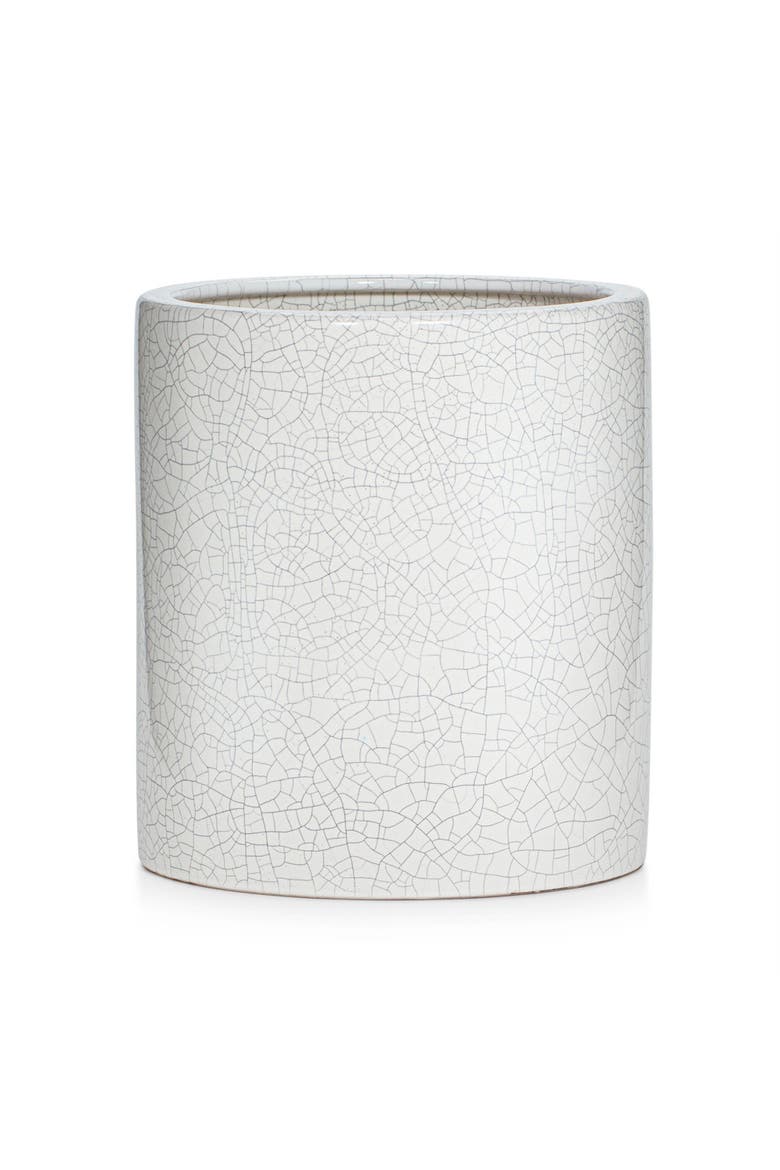Frattura White Waste Basket, Main, color, WHITE