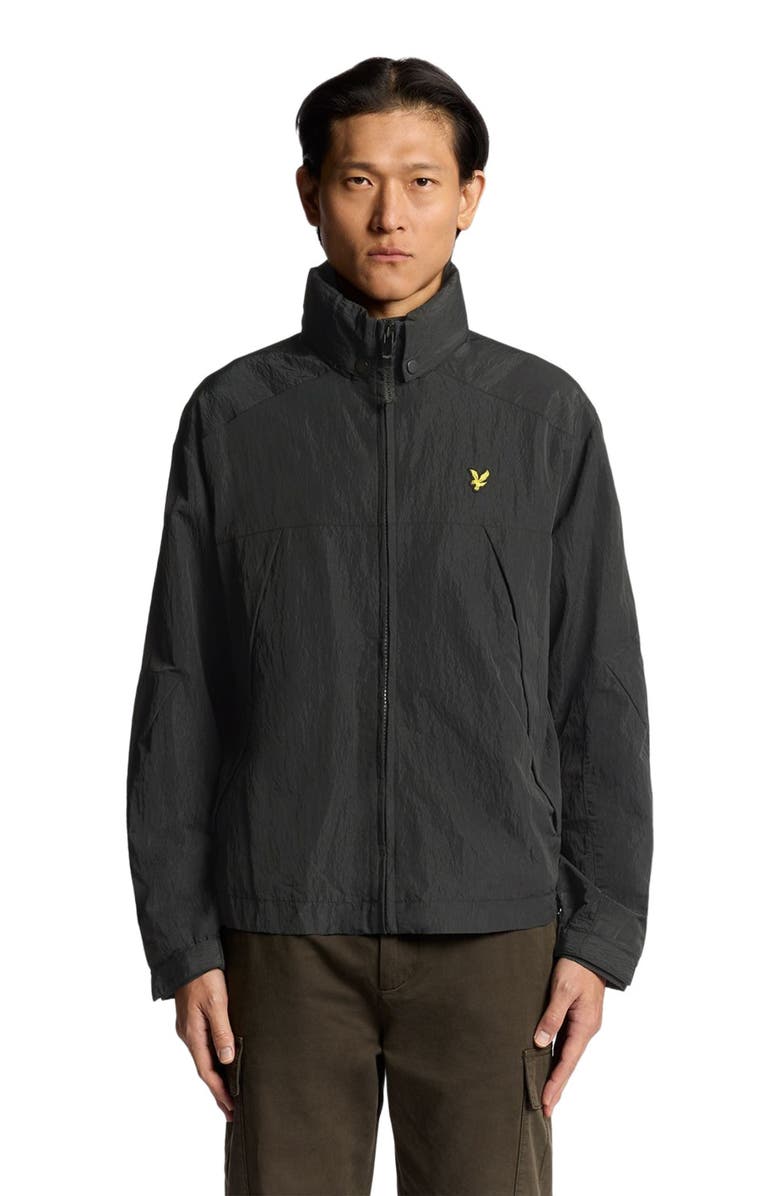 Lyle & Scott Long Sleeve Fold Away Hood Jacket, Alternate, color, Black Ice