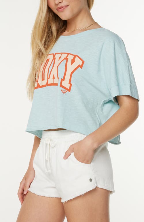 Roxy College Oversize Crop Cotton Graphic T-shirt
