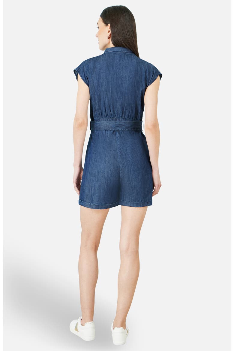 Chambray Cotton Playsuit, Alternate, color, Blue