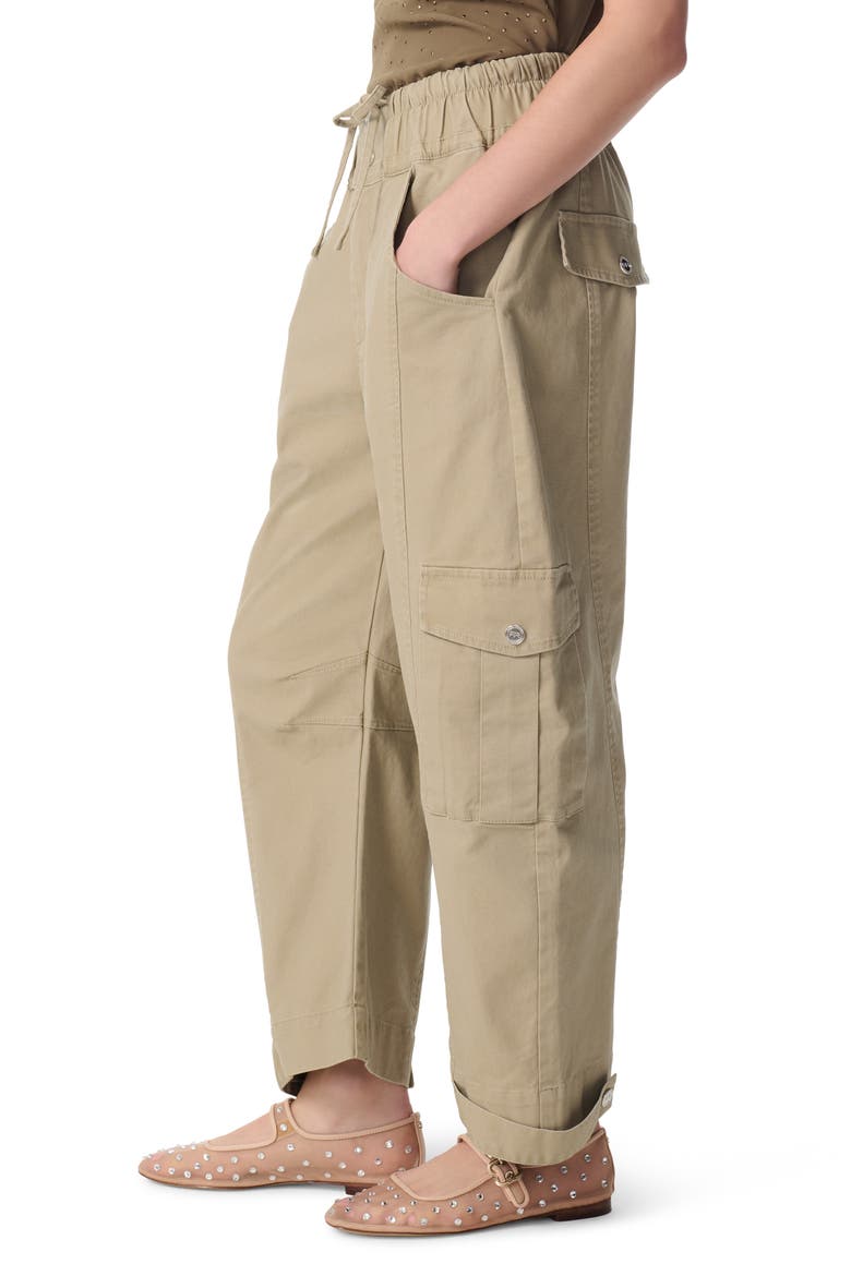 Barrel Leg Cargo Pants, Alternate, color, OLIVE SEED