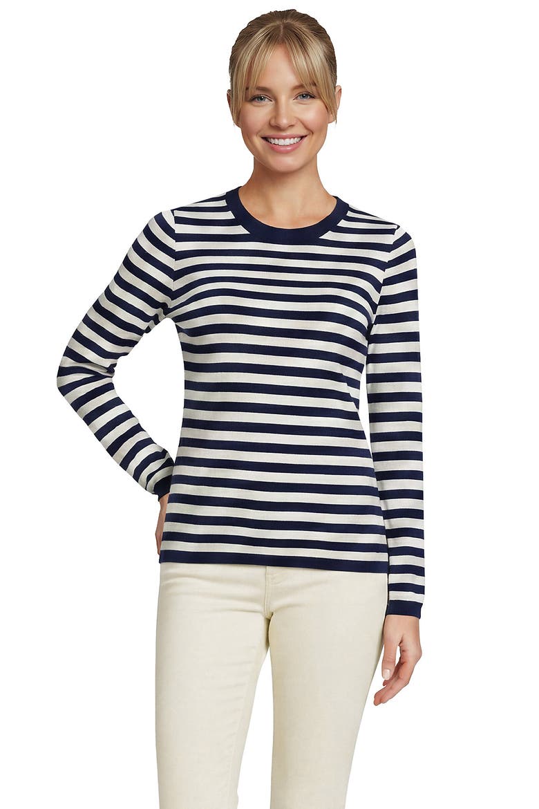 Cashmere Sweater, Main, color, Deep Sea Navy/Ivory Stripe