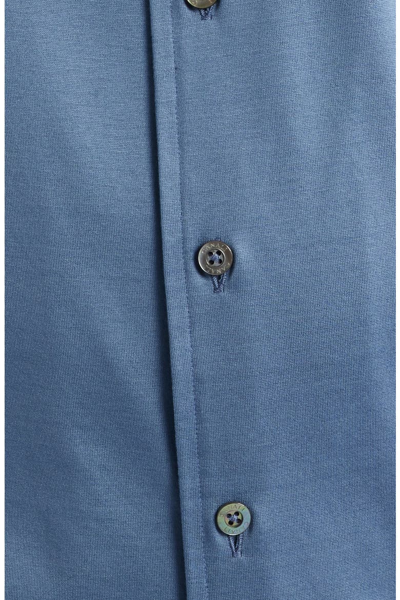 Regular Fit Cotton Jersey Dress Shirt, Alternate, color, BLUE
