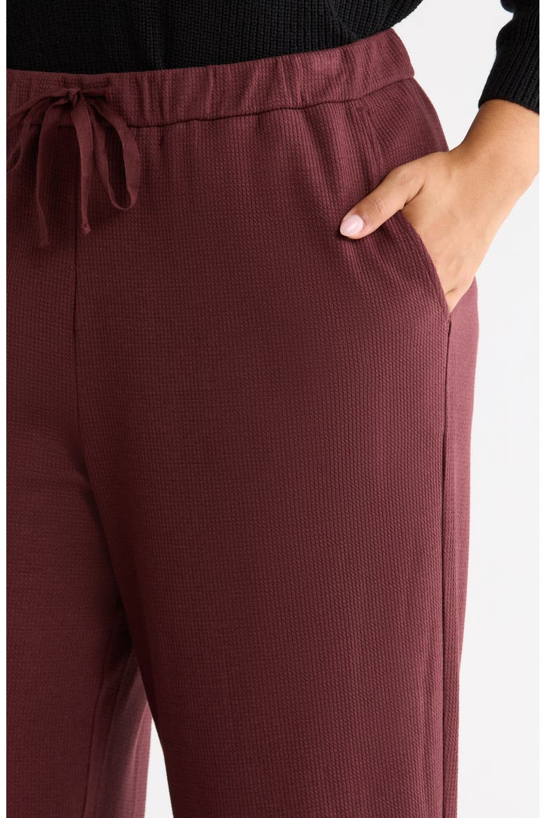 Ankle Wide Leg Drawstring Pants, Alternate, color, OXBLOOD