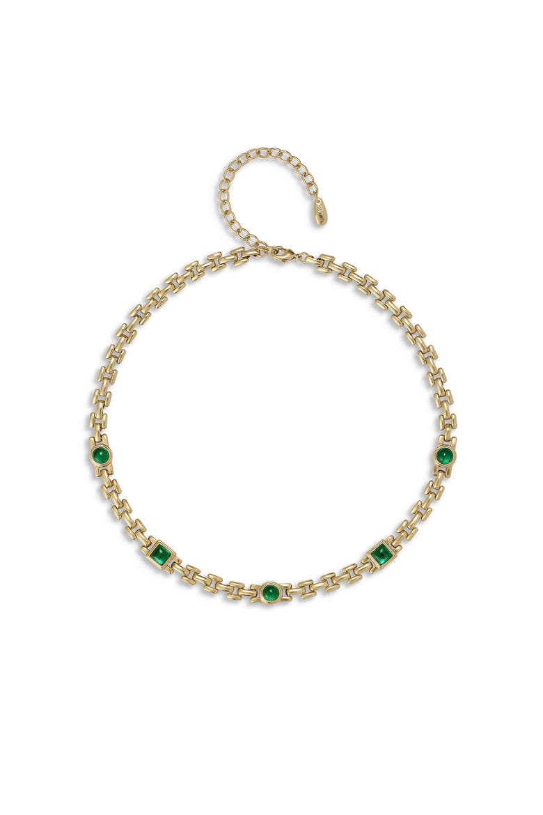 Byzantine Empire Necklace, Main, color, Green & Gold & White