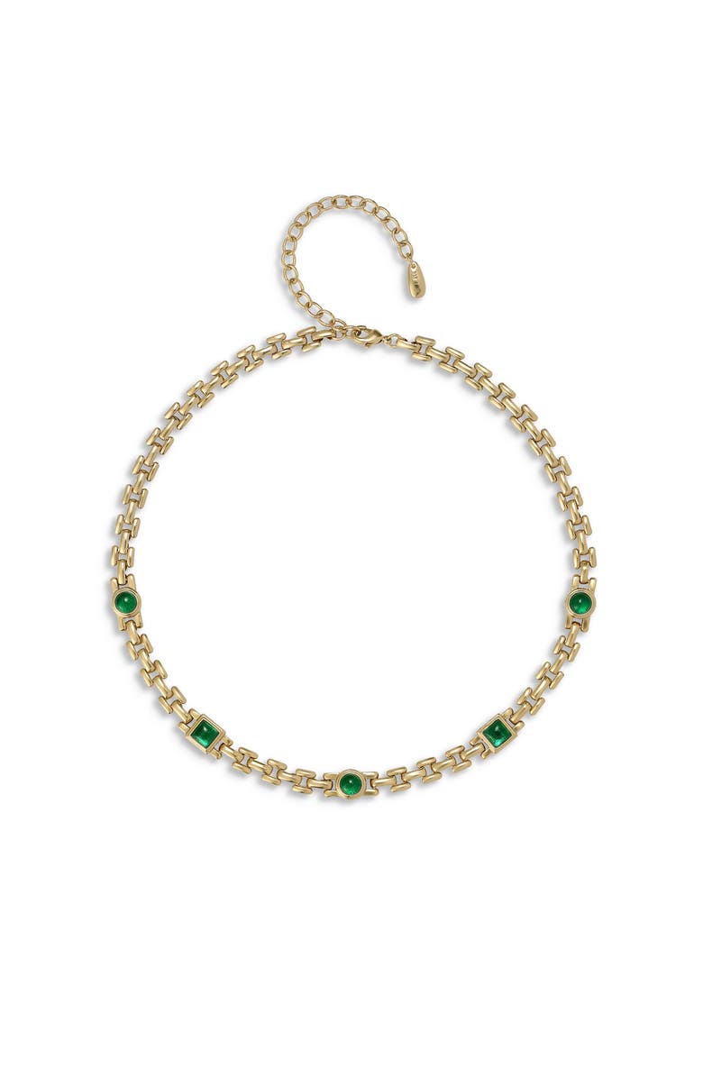 RC RETRO CHIC Byzantine Empire Necklace, Main, color, Green & Gold & White
