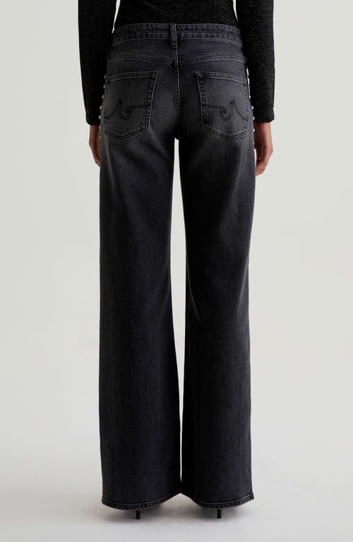 Ag Adria Stud Wide Leg Jeans In Black