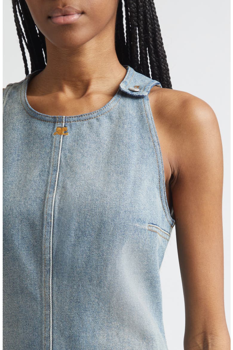 Heritage Denim A-Line Dress, Alternate, color, DENIM BLEU DELAVE
