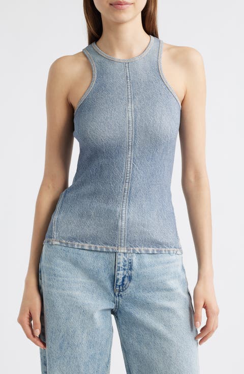 Miramar Trompe l'Oeil Rib Jersey Tank