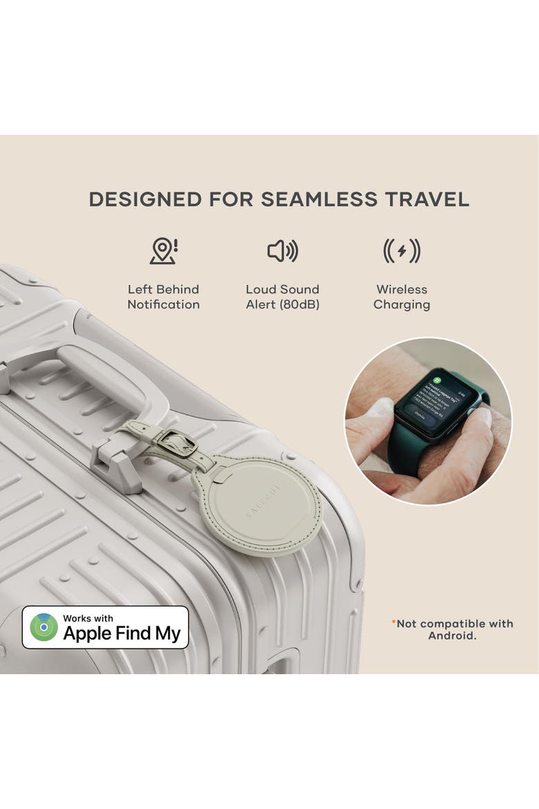 Vegan Leather FindAll Luggage Tag, Alternate, color, Sand