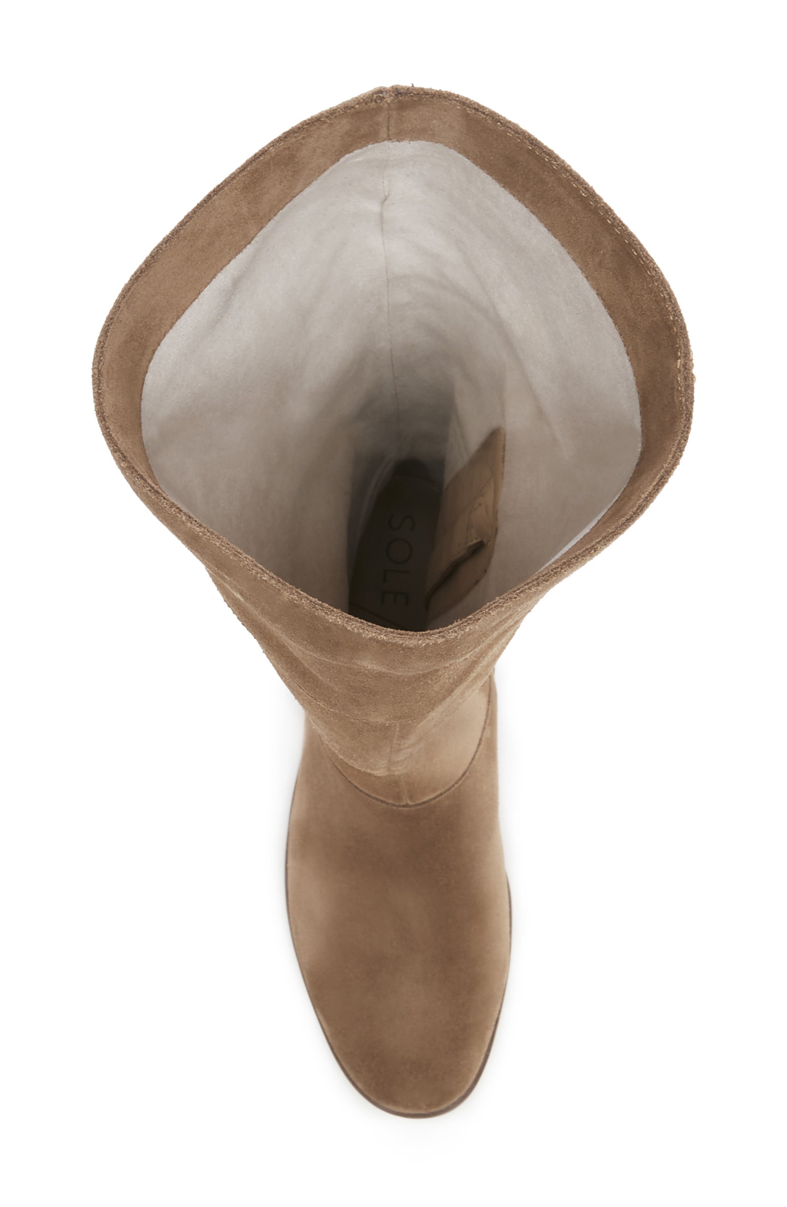 Carlie Knee High Boot, Alternate, color, HONEY SUEDE
