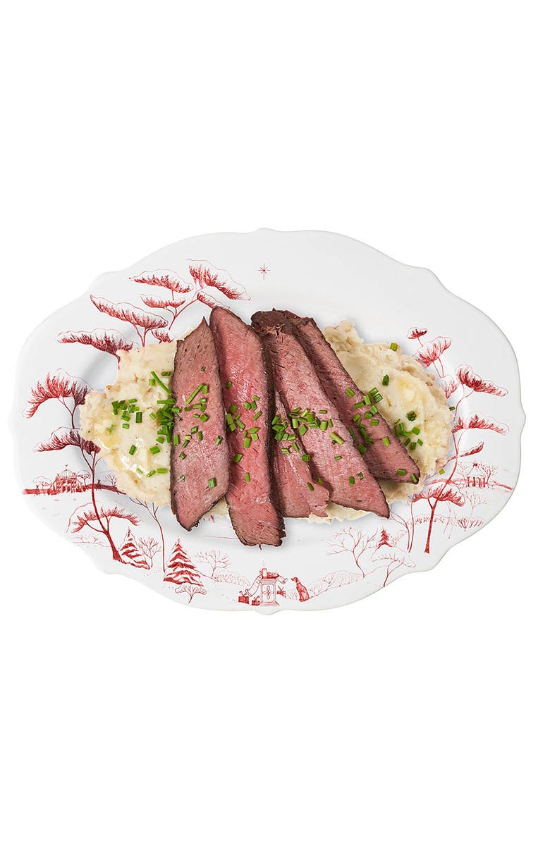 Juliska Country Estate Winter Frolic Ruby Christmas Eve Serving Platter, Alternate, color, Ruby