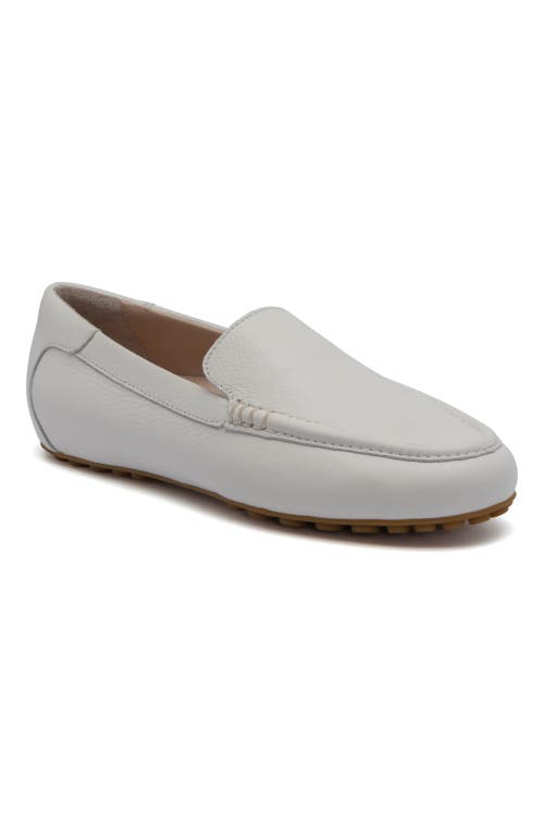 Abeo Harbor Loafer In White Pebble - Regular