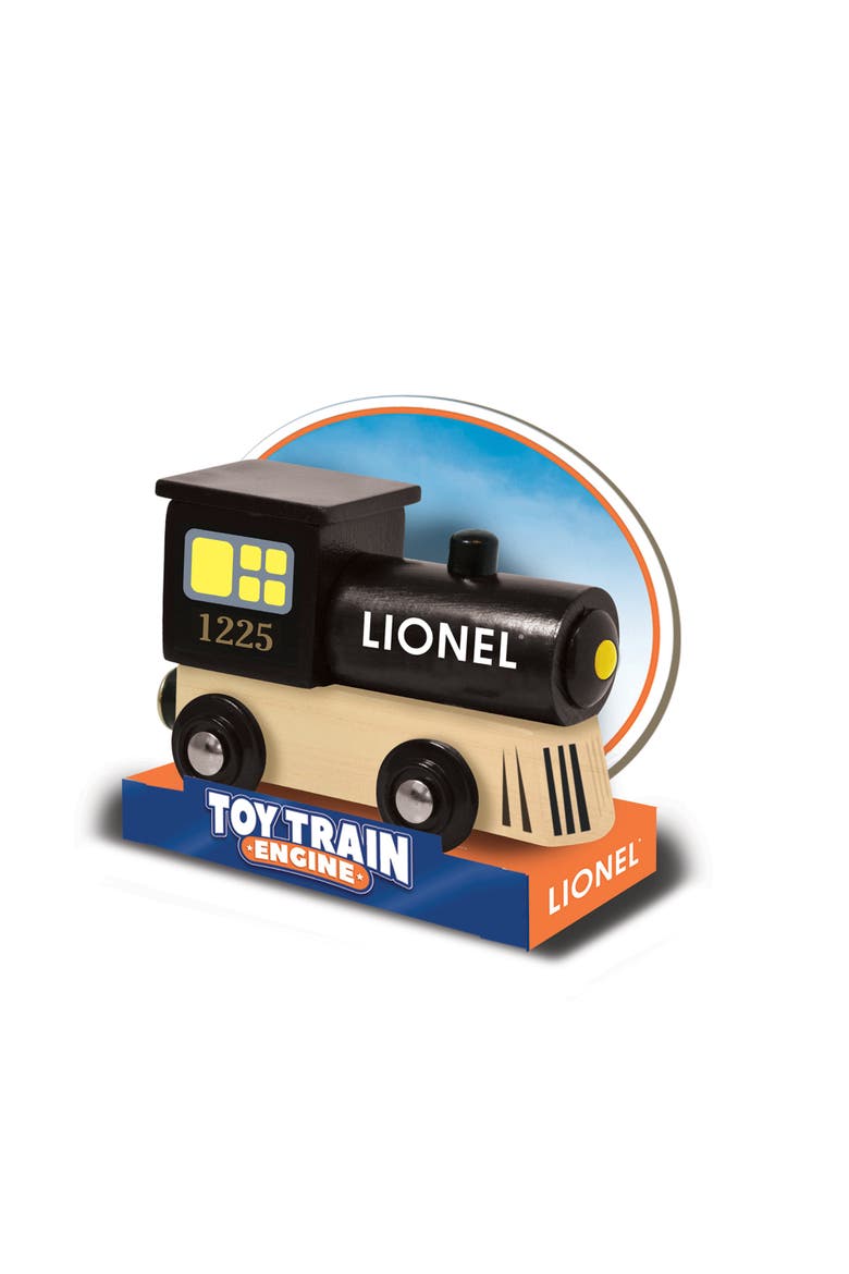 Lionel Wood Toy Train Engine, Alternate, color, Multicolor