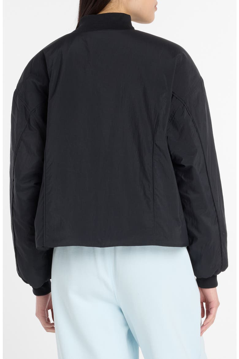 Reimagined Woven Bomber Jacket, Alternate, color, BLACK