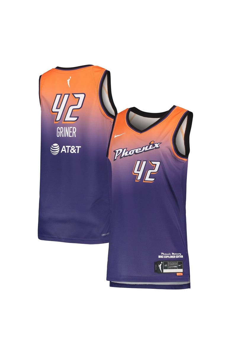 Nike Unisex Nike Brittney Griner Purple Phoenix Mercury Explorer Edition Victory Jersey, Main, color, 