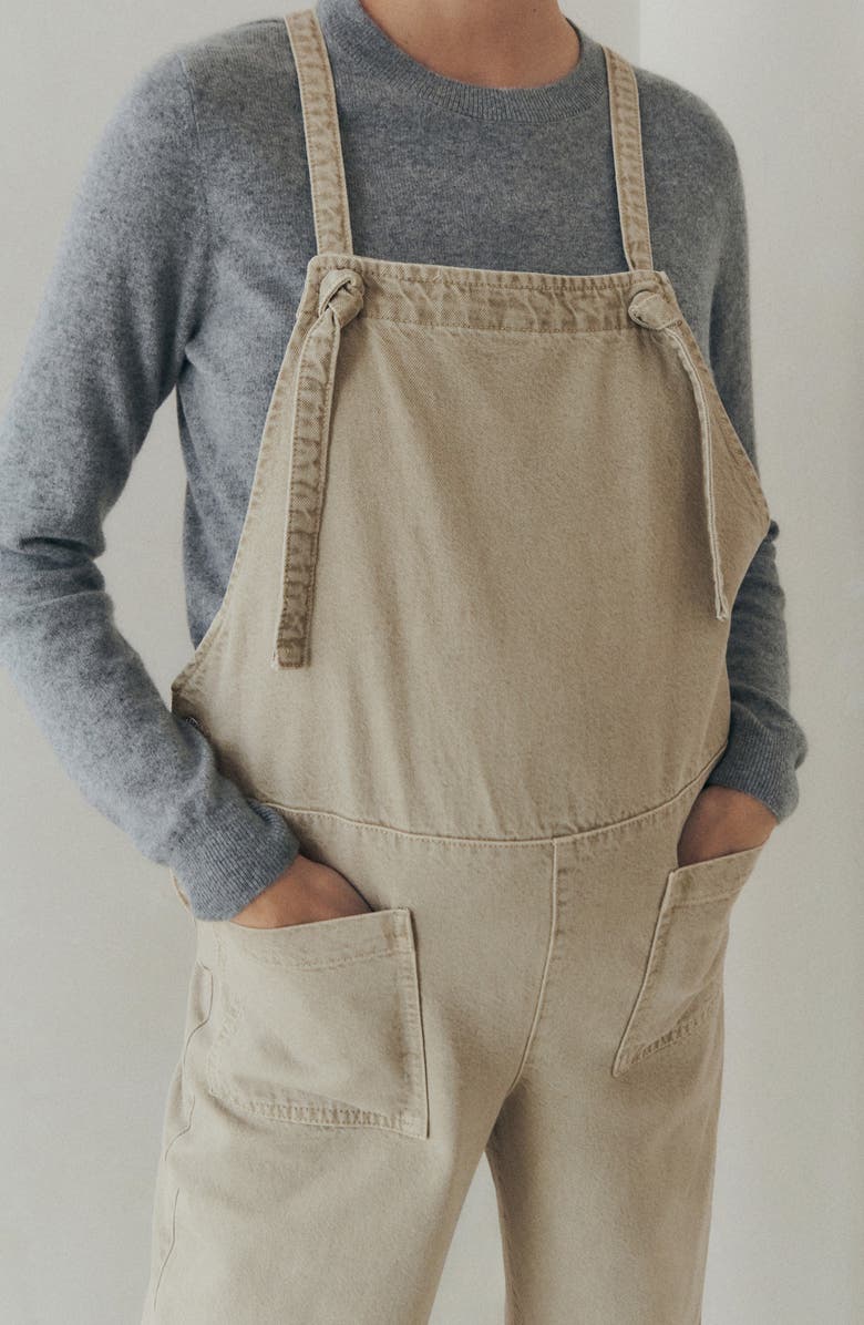 MANGO Denim Maternity Overalls, Alternate, color,