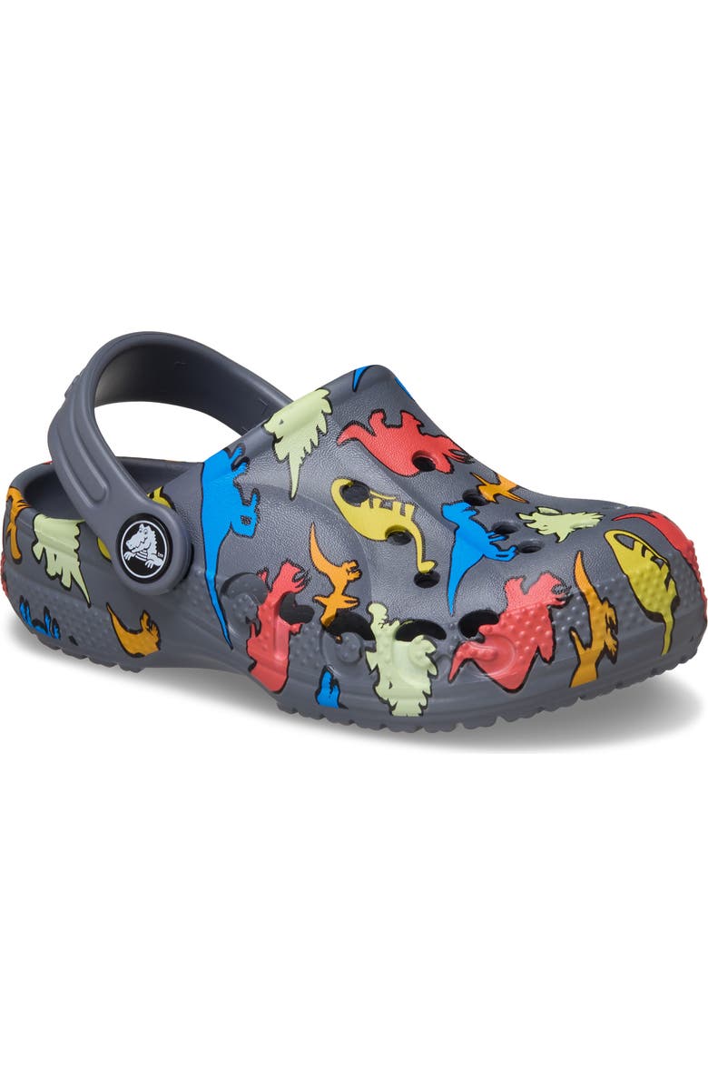 CROCS Kids' Baya Print Clog, Main, color, Charcoal Multi
