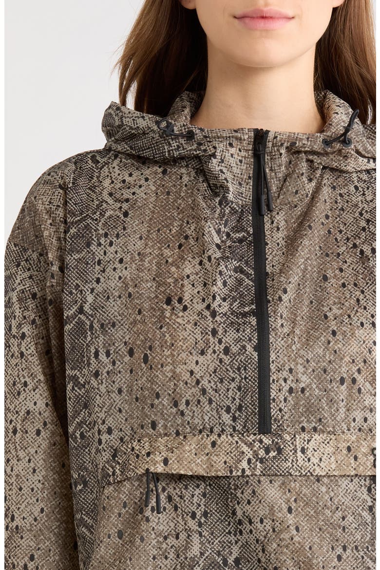 x Zendaya Python Print Water Repellent Anorak, Alternate, color, ANTLER/ BLACK