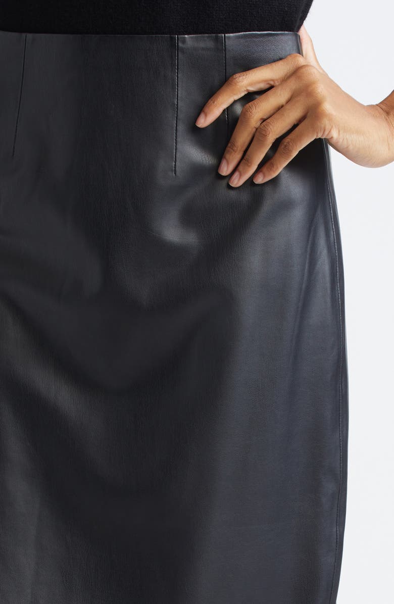 Veronica Beard Holmes Faux Leather Pencil Skirt, Alternate, color, 