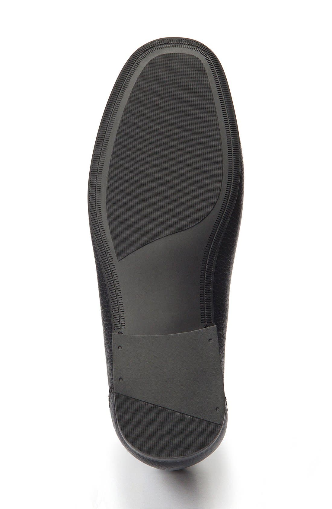 'Malibu' Suede Bit Loafer, Alternate, color, BLACK LEATHER