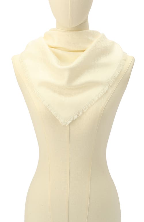 Shop Kate Spade New York Yarn-dye Floral Square Scarf In Cream